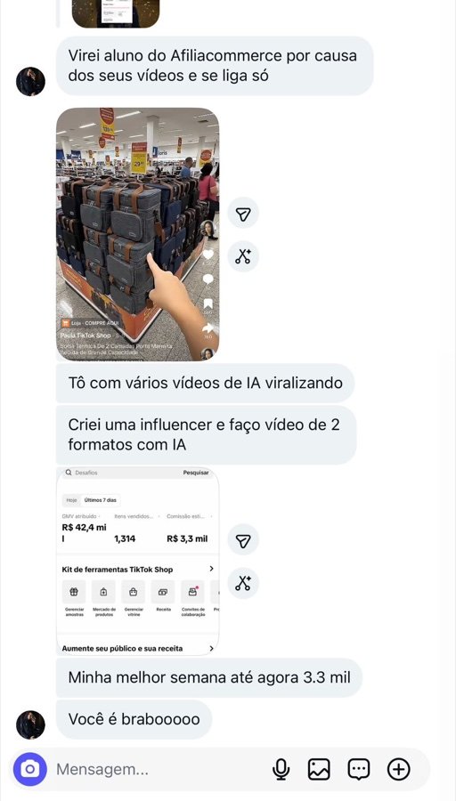 Depoimento de aluno