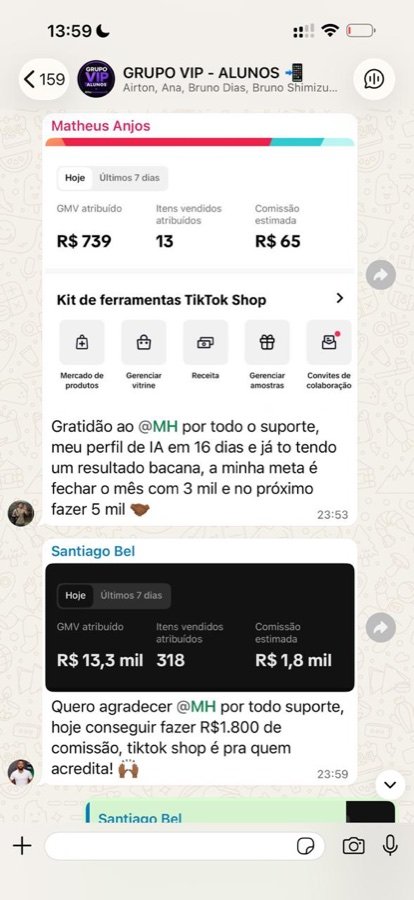 Depoimento de aluno