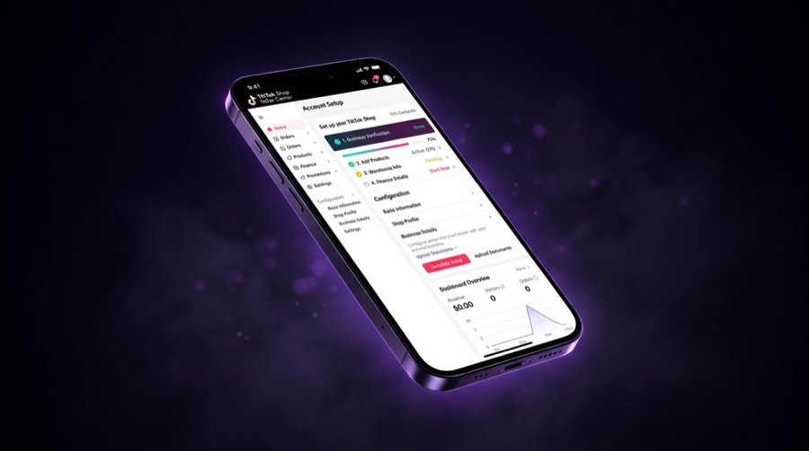 TikTok Shop do zero: painel da plataforma